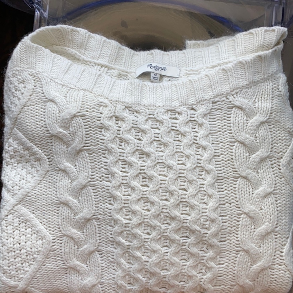 Madewell cable knit sweater.
